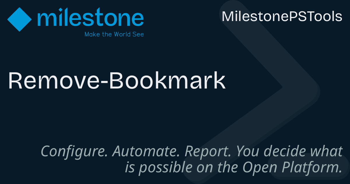RemoveBookmark MilestonePSTools